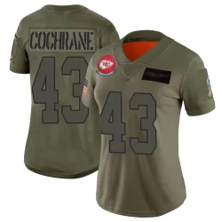 Kansas City Chiefs Women's Limited Camo 2019 Salute to Service Jersey (43 Jack Cochrane)