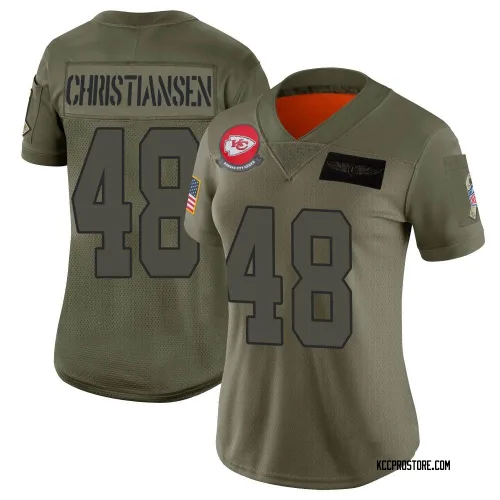 Kansas City Chiefs Women's Limited Camo 2019 Salute to Service Jersey (48 Cole Christiansen)