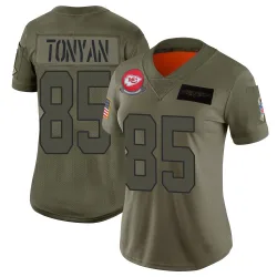 Kansas City Chiefs Women's Limited Camo 2019 Salute to Service Jersey (85 Robert Tonyan)