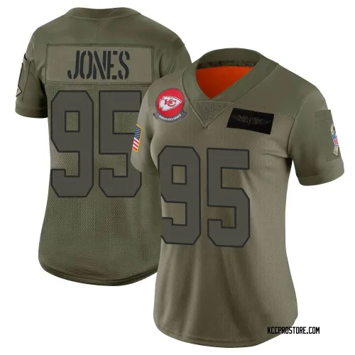 Kansas City Chiefs Women's Limited Camo 2019 Salute to Service Jersey (95 Chris Jones)