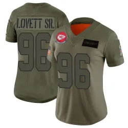 Kansas City Chiefs Women's Limited Camo 2019 Salute to Service Jersey (96 Fabien Lovett Sr.)