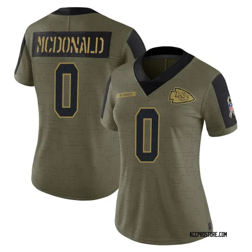 Kansas City Chiefs Women's Limited Olive 2021 Salute To Service Jersey (0 Cooper McDonald)
