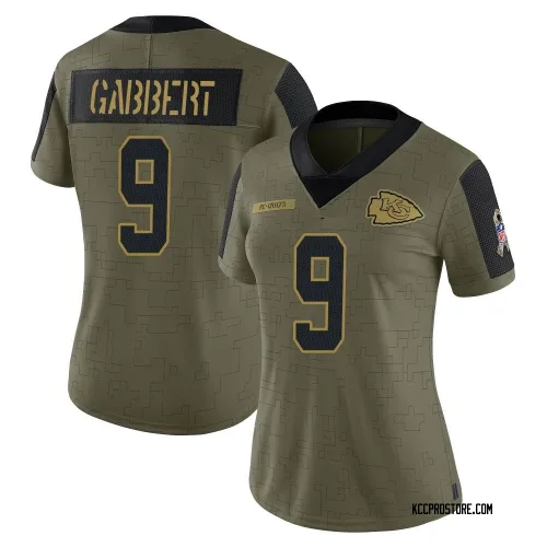 Kansas City Chiefs Women's Limited Olive 2021 Salute To Service Jersey (9 Blaine Gabbert)