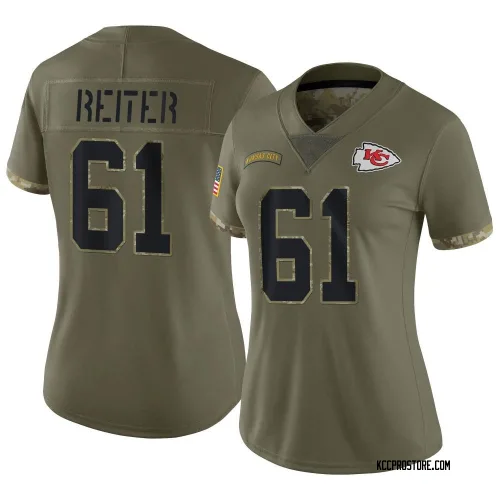 Kansas City Chiefs Women's Limited Olive 2022 Salute To Service Jersey (61 Austin Reiter)