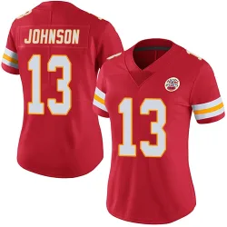 Kansas City Chiefs Women's Limited Red Team Color Vapor Untouchable Jersey (13 Nazeeh Johnson)