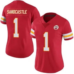 Kansas City Chiefs Women's Limited Red Team Color Vapor Untouchable Jersey (1 Leon Sandcastle)
