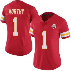 Kansas City Chiefs Women's Limited Red Team Color Vapor Untouchable Jersey (1 Xavier Worthy)