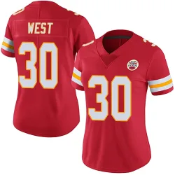 Kansas City Chiefs Women's Limited Red Team Color Vapor Untouchable Jersey (30 Charcandrick West)
