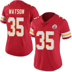 Kansas City Chiefs Women's Limited Red Team Color Vapor Untouchable Jersey (35 Jaylen Watson)