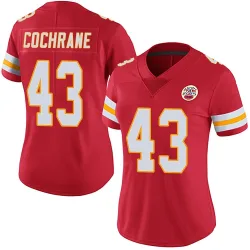Kansas City Chiefs Women's Limited Red Team Color Vapor Untouchable Jersey (43 Jack Cochrane)