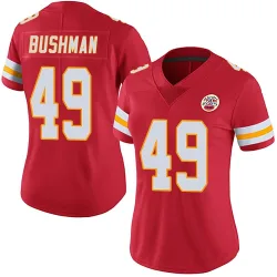 Kansas City Chiefs Women's Limited Red Team Color Vapor Untouchable Jersey (49 Matt Bushman)