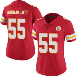 Kansas City Chiefs Women's Limited Red Team Color Vapor Untouchable Jersey (55 Omarr Norman-Lott)