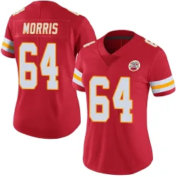 Kansas City Chiefs Women's Limited Red Team Color Vapor Untouchable Jersey (64 Wanya Morris)