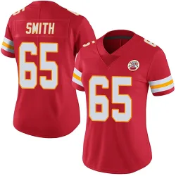 Kansas City Chiefs Women's Limited Red Team Color Vapor Untouchable Jersey (65 Trey Smith)
