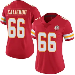 Kansas City Chiefs Women's Limited Red Team Color Vapor Untouchable Jersey (66 Mike Caliendo)