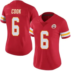 Kansas City Chiefs Women's Limited Red Team Color Vapor Untouchable Jersey (6 Bryan Cook)