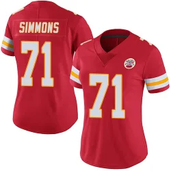 Kansas City Chiefs Women's Limited Red Team Color Vapor Untouchable Jersey (71 Josh Simmons)