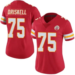 Kansas City Chiefs Women's Limited Red Team Color Vapor Untouchable Jersey (75 Ethan Driskell)