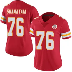 Kansas City Chiefs Women's Limited Red Team Color Vapor Untouchable Jersey (76 Kingsley Suamataia)