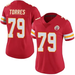 Kansas City Chiefs Women's Limited Red Team Color Vapor Untouchable Jersey (79 Nick Torres)