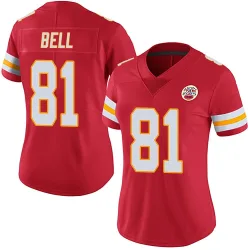 Kansas City Chiefs Women's Limited Red Team Color Vapor Untouchable Jersey (81 Blake Bell)