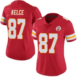 Kansas City Chiefs Women's Limited Red Team Color Vapor Untouchable Jersey (87 Travis Kelce)