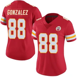 Kansas City Chiefs Women's Limited Red Team Color Vapor Untouchable Jersey (88 Tony Gonzalez)