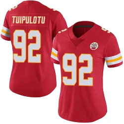 Kansas City Chiefs Women's Limited Red Team Color Vapor Untouchable Jersey (92 Marlon Tuipulotu)