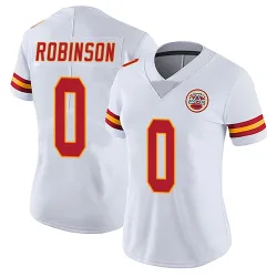 Kansas City Chiefs Women's Limited White Vapor Untouchable Jersey (0 Janarius Robinson)