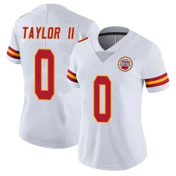 Kansas City Chiefs Women's Limited White Vapor Untouchable Jersey (0 Jason Taylor II)
