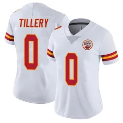 Kansas City Chiefs Women's Limited White Vapor Untouchable Jersey (0 Jerry Tillery)