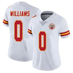 Kansas City Chiefs Women's Limited White Vapor Untouchable Jersey (0 Major Williams)