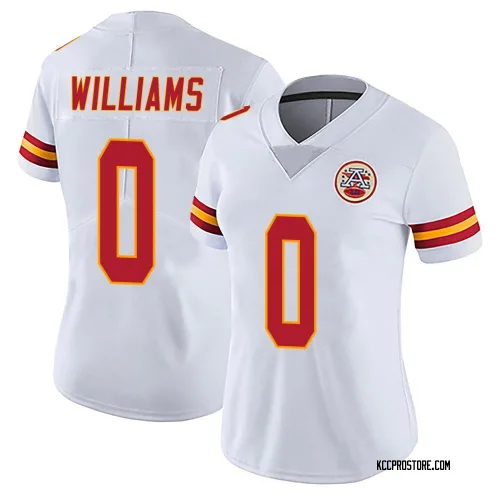 Kansas City Chiefs Women's Limited White Vapor Untouchable Jersey (0 Major Williams)