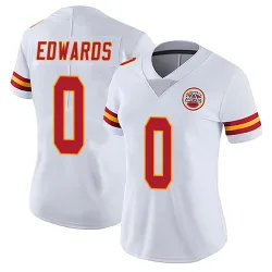 Kansas City Chiefs Women's Limited White Vapor Untouchable Jersey (0 Mike Edwards)