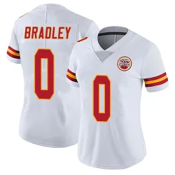 Kansas City Chiefs Women's Limited White Vapor Untouchable Jersey (0 Shaun Bradley)