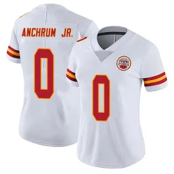 Kansas City Chiefs Women's Limited White Vapor Untouchable Jersey (0 Tremayne Anchrum Jr.)