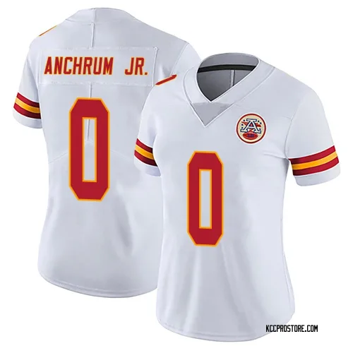 Kansas City Chiefs Women's Limited White Vapor Untouchable Jersey (0 Tremayne Anchrum Jr.)