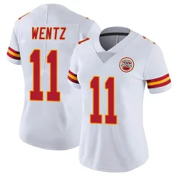 Kansas City Chiefs Women's Limited White Vapor Untouchable Jersey (11 Carson Wentz)