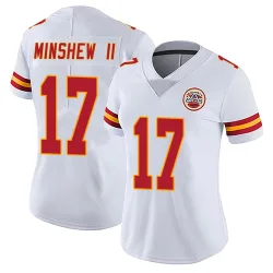 Kansas City Chiefs Women's Limited White Vapor Untouchable Jersey (17 Gardner Minshew)