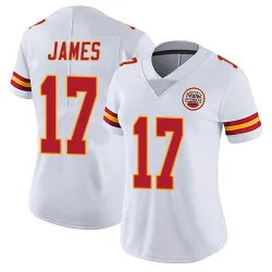 Kansas City Chiefs Women's Limited White Vapor Untouchable Jersey (17 Richie James)