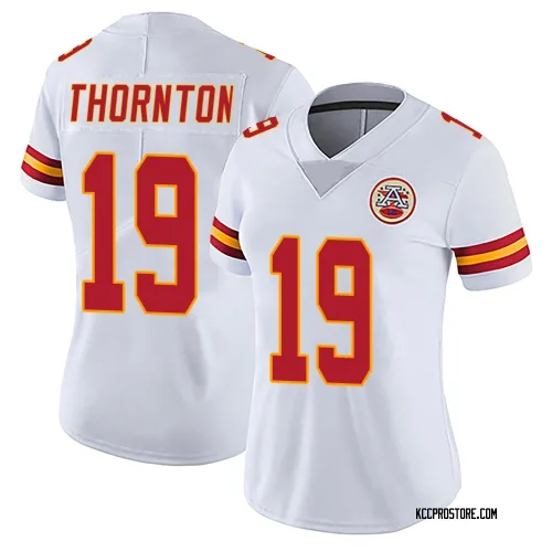 Kansas City Chiefs Women's Limited White Vapor Untouchable Jersey (19 Tyquan Thornton)