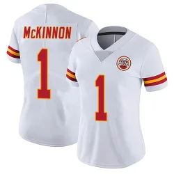 Kansas City Chiefs Women's Limited White Vapor Untouchable Jersey (1 Jerick McKinnon)