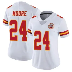 Kansas City Chiefs Women's Limited White Vapor Untouchable Jersey (24 Skyy Moore)
