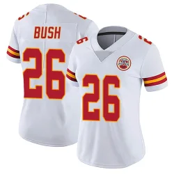 Kansas City Chiefs Women's Limited White Vapor Untouchable Jersey (26 Deon Bush)