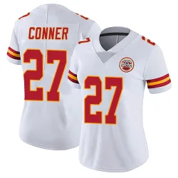 Kansas City Chiefs Women's Limited White Vapor Untouchable Jersey (27 Chamarri Conner)