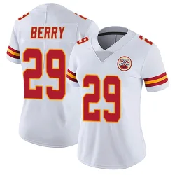 Kansas City Chiefs Women's Limited White Vapor Untouchable Jersey (29 Eric Berry)