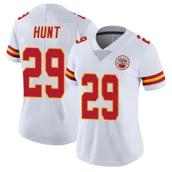Kansas City Chiefs Women's Limited White Vapor Untouchable Jersey (29 Kareem Hunt)