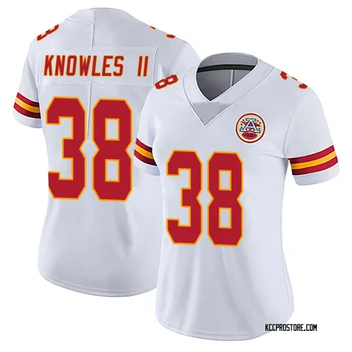 Kansas City Chiefs Women's Limited White Vapor Untouchable Jersey (38 Kevin Knowles II)