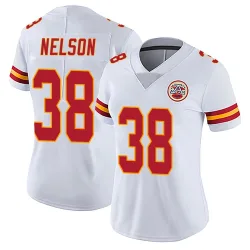 Kansas City Chiefs Women's Limited White Vapor Untouchable Jersey (38 Steven Nelson)