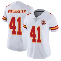 Kansas City Chiefs Women's Limited White Vapor Untouchable Jersey (41 James Winchester)
